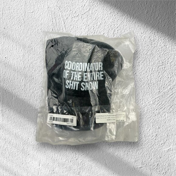 Coordinator Of The Entire Shit Show Funny Novelty Black Ball Cap, NIB, Funny Hat - Picture 1 of 4